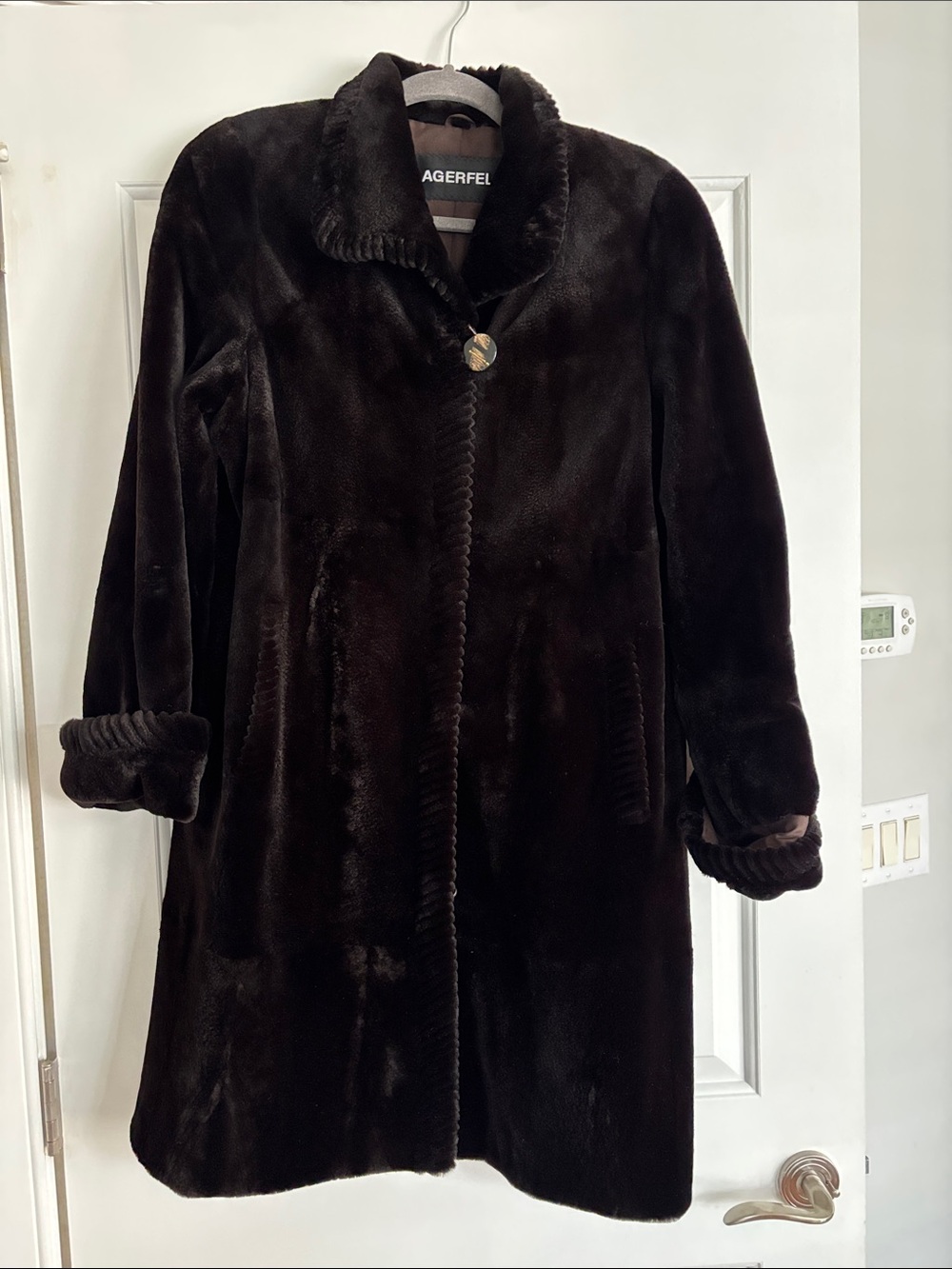 Lagerfeld Sheared Mink Coat by Maximilian at Bloomingdale’s.
